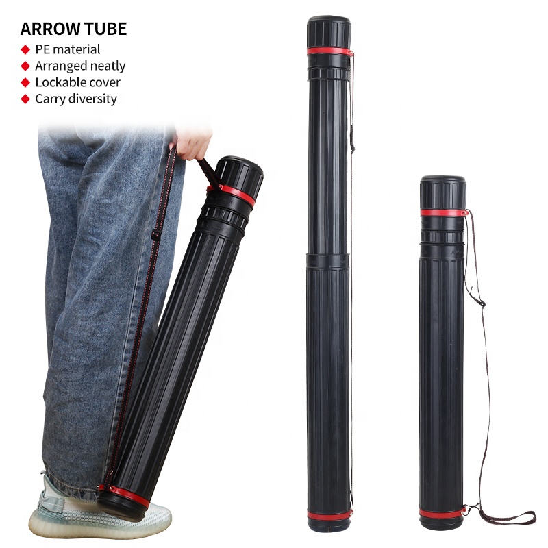 Hunting Bow Compound - Arrow Quiver Extendable Telescopic Carrier Tube