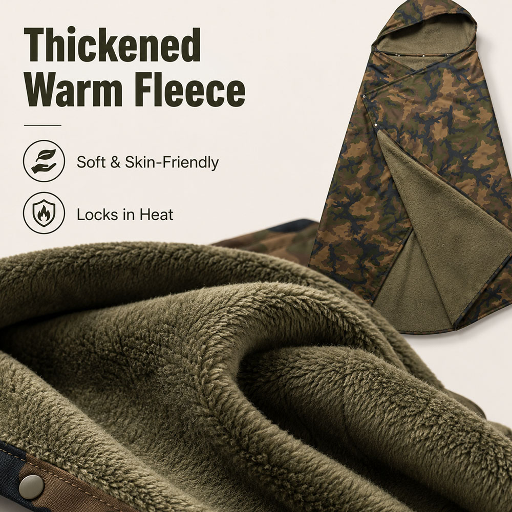 Tactical Camo Hooded Wearable  - Outdoor Hunting Blanket recension och pris