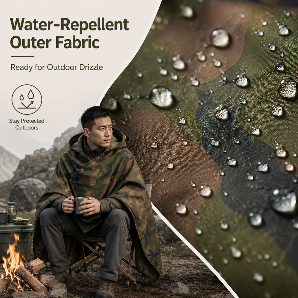 Tactical Camo Hooded Wearable  - Outdoor Hunting Blanket recension och pris