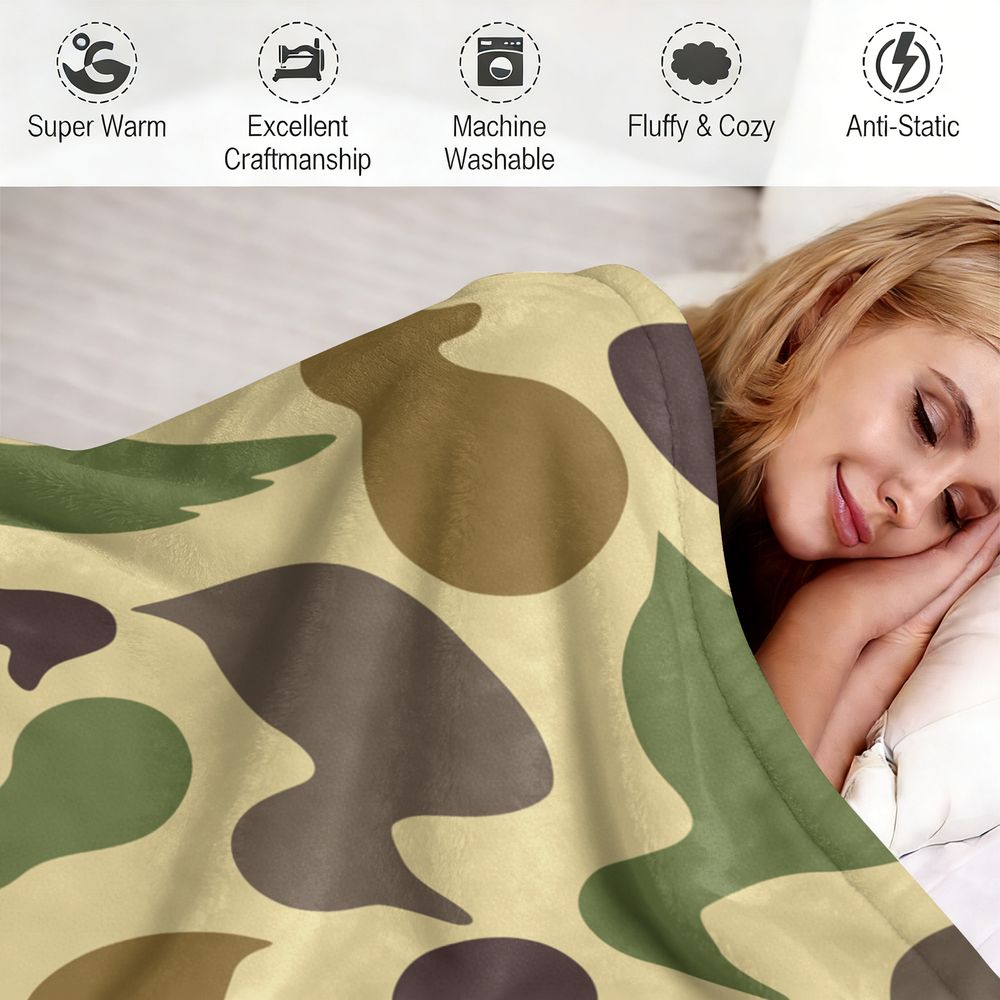 Duck Pattern Flannel Blanket S - Outdoor Hunting Blanket recension och pris