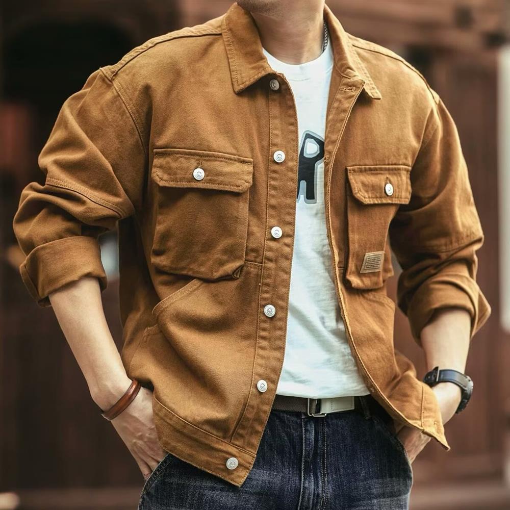 Retro American Denim Jacket Me - Hunting Outdoor Brand recension och pris