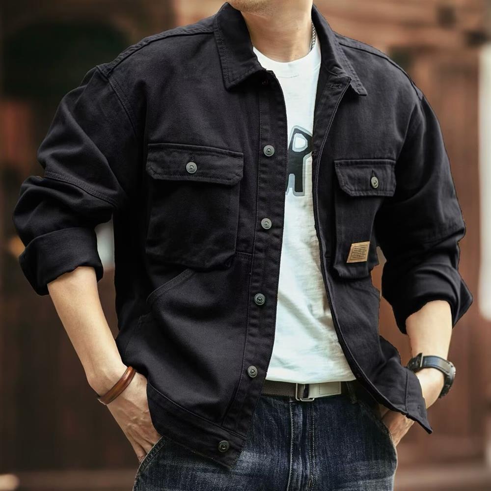 Retro American Denim Jacket Me - Hunting Outdoor Brand recension och pris