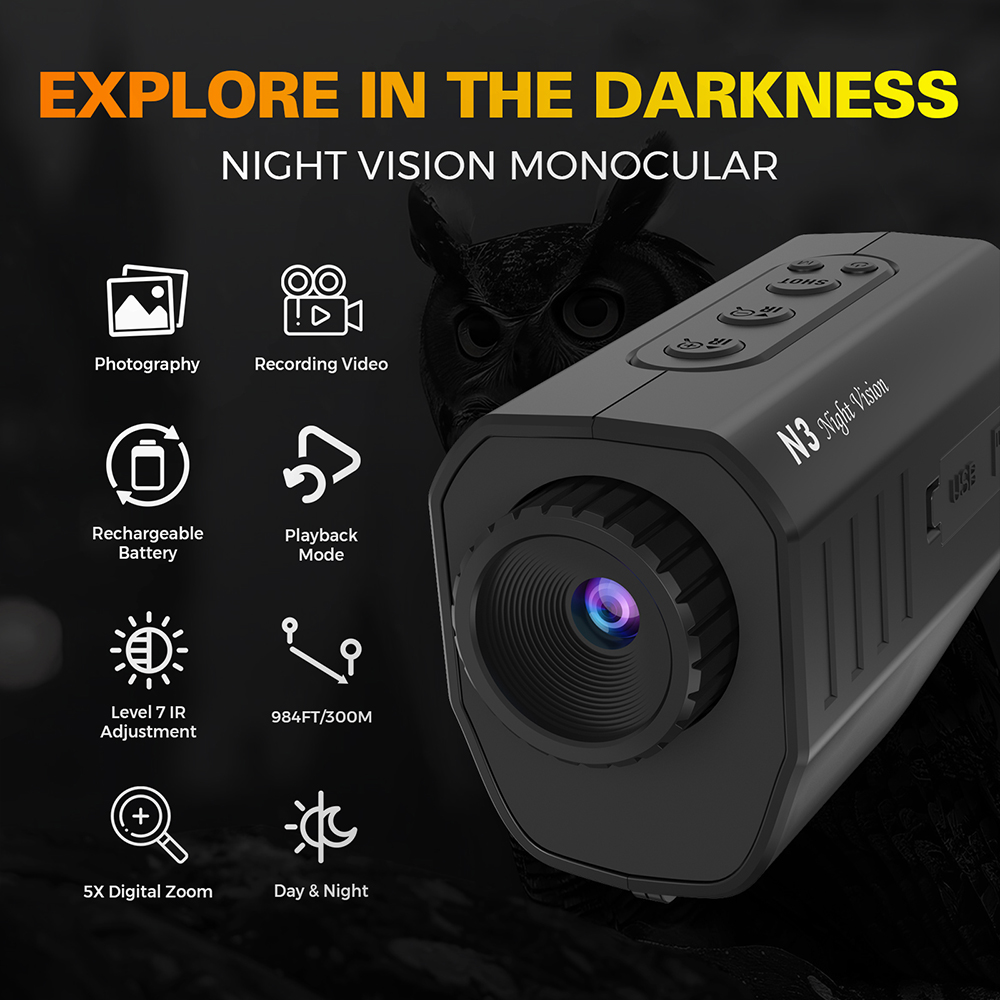 Night Vision Monocular 1080P 3 - Monocular Night Vision recension och pris